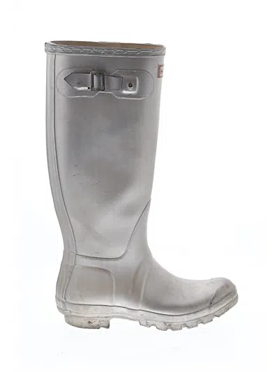Pre-owned Hunter Rain Boots In Gray