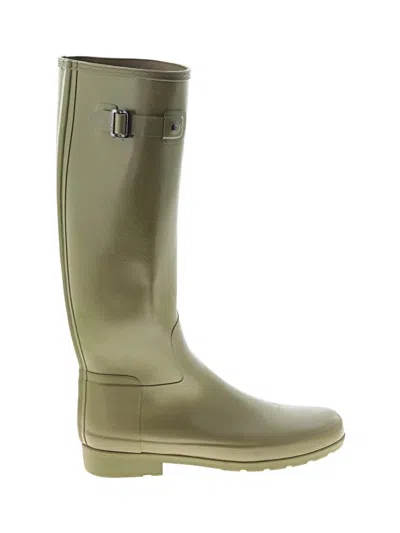 Pre-owned Hunter Rain Boots In Green