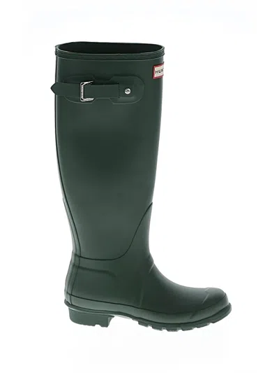 Pre-owned Hunter Rain Boots In Green