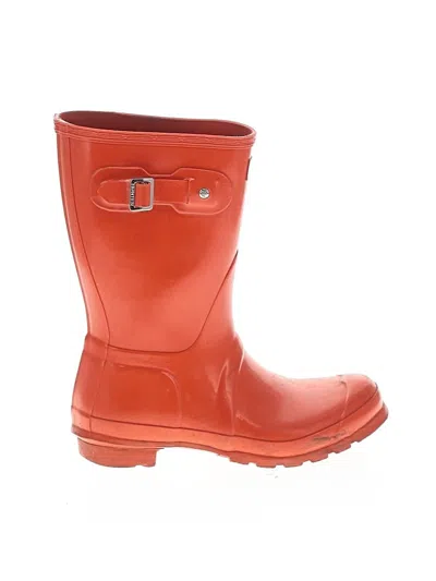 Pre-owned Hunter Rain Boots In Orange