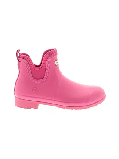 Pre-owned Hunter Rain Boots In Pink