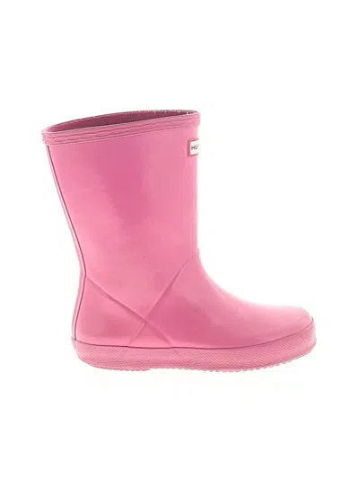 Pre-owned Hunter Kids' Rain Boots In Pink