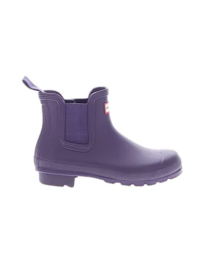 Pre-owned Hunter Rain Boots In Purple