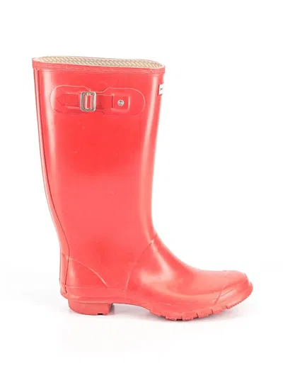 Pre-owned Hunter Rain Boots In Red