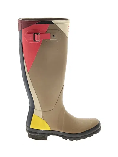 Pre-owned Hunter Rain Boots In Tan