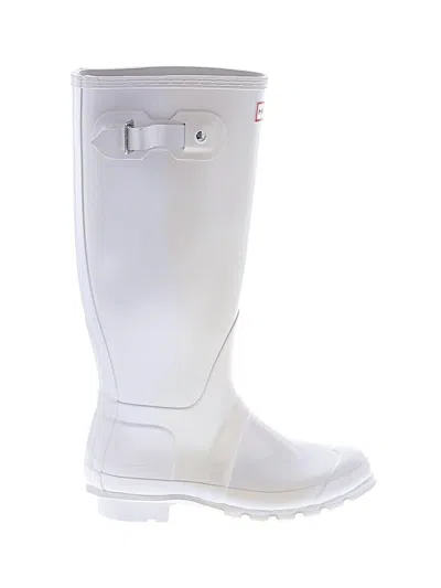 Pre-owned Hunter Rain Boots In White