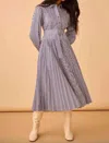Hunter Randolph Dress In Navy Stripe In Blue