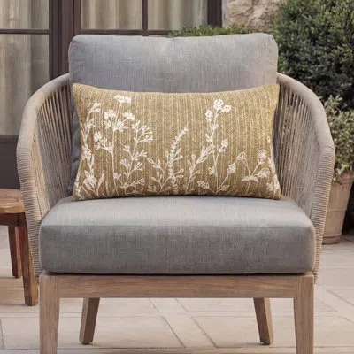 Hunter Rectangular Outdoor Pillows In Floral,natural