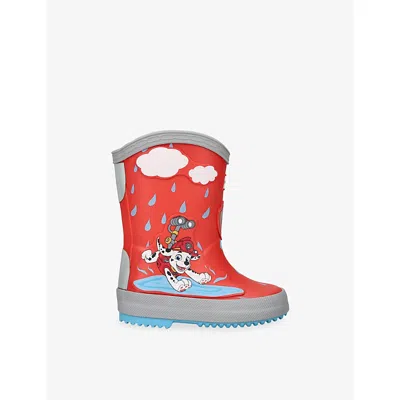 Hunter Original Kids First Paw Patrol Grab-handle Wellington Boots Red/other Eur 25 /7.5 Uk