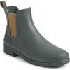 Hunter Refined Chelsea Boot In Arctic Moss/utility Green