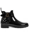 Hunter Refined Chelsea Quilted Gloss Rubber Boot In Black