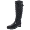 Hunter Original Refined High Gloss Quilted Waterproof Rain Boot In Black