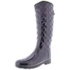 Hunter Refined Gloss Womens Tall Knee-length Rain Boots In Purple