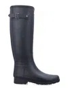 Hunter Wellington Refined Tall Rain Boots In Black