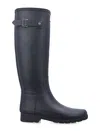 Hunter Wellington Refined Tall Rain Boots In Black