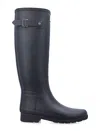 Hunter Wellington Refined Tall Rain Boots In Black