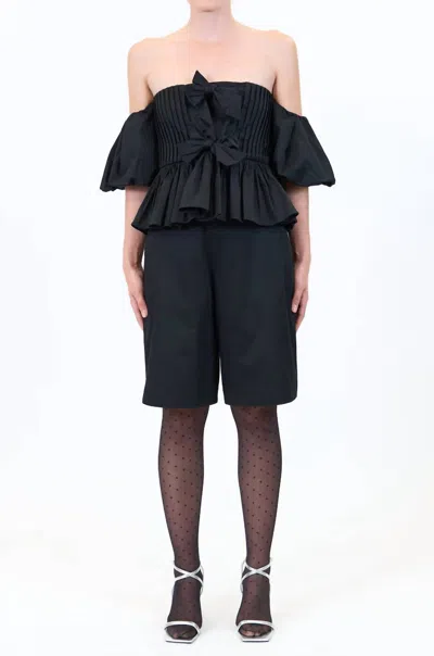 Hunter Rhea Top In Black In Multi