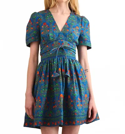 Hunter Roan Dress In Midnight Garden In Blue