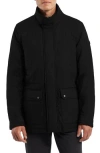 Hunter Robert Waxed Twill Utility Jacket In Black