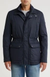 Hunter Robert Waxed Twill Utility Jacket In Night Sky