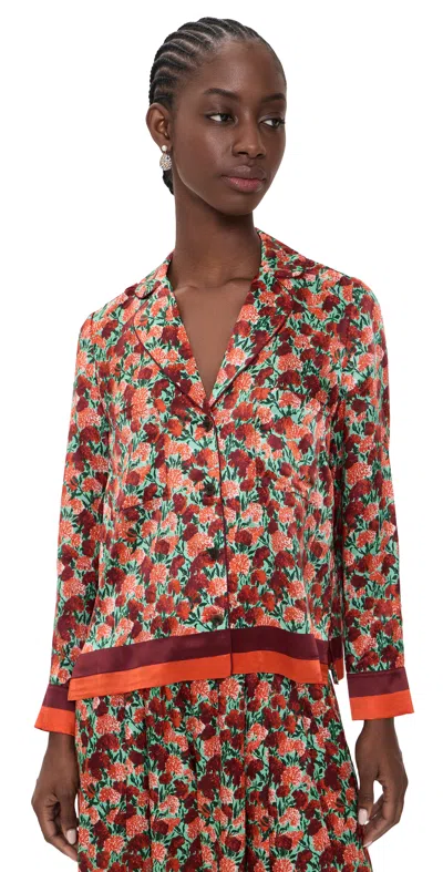 Hunter Roxy Silk Top Crimson Blossom In Multi