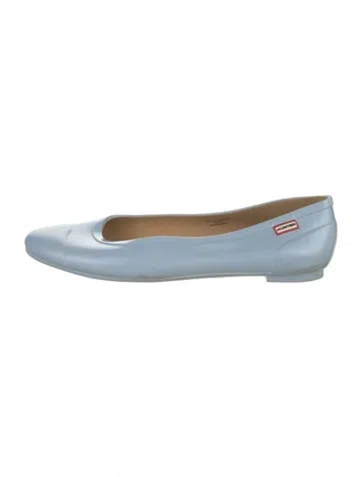 Pre-owned Hunter Rubber Ballet Flats In Blue