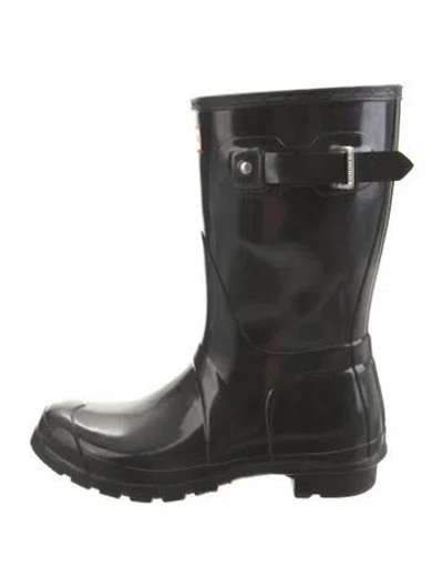 Pre-owned Hunter Rubber Boots In Black