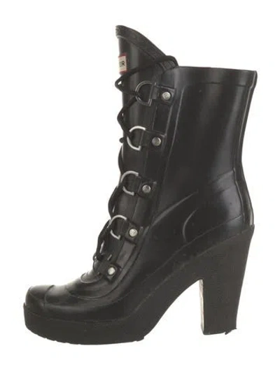 Pre-owned Hunter Rubber Boots In Black