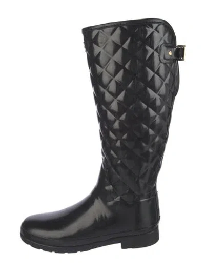 Pre-owned Hunter Rubber Boots In Black