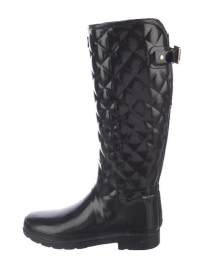 Pre-owned Hunter Rubber Boots In Black