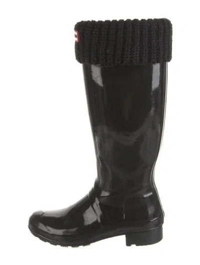 Pre-owned Hunter Rubber Boots In Black