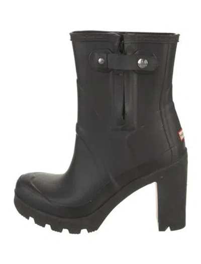 Pre-owned Hunter Rubber Boots In Black