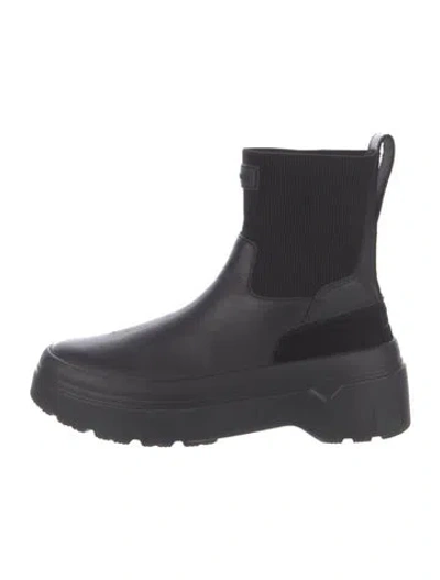 Pre-owned Hunter Rubber Boots In Black/purple