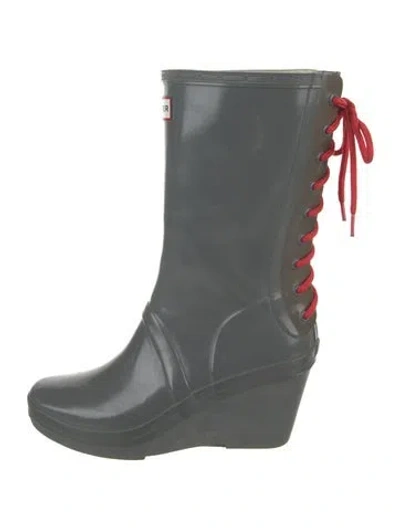 Pre-owned Hunter Rubber Boots In Grey