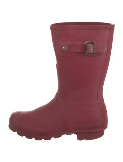 Pre-owned Hunter Rubber Boots In Red