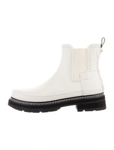 Pre-owned Hunter Rubber Chelsea Boots In Neutrals