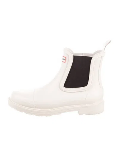 Pre-owned Hunter Rubber Chelsea Boots In Neutrals