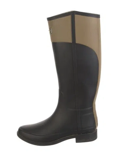 Pre-owned Hunter Rubber Colorblock Pattern Rain Boots