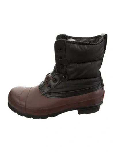 Pre-owned Hunter Rubber Colorblock Pattern Rain Boots In Multi