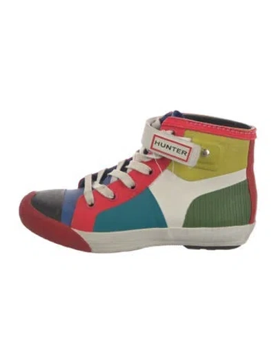 Pre-owned Hunter Rubber Colorblock Pattern Sneakers In Multi
