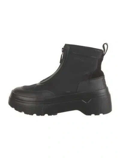 Pre-owned Hunter Rubber Combat Boots In Black