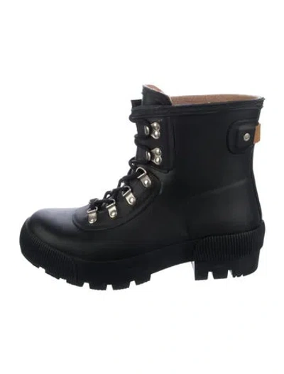 Pre-owned Hunter Rubber Hiking Boots In Blue