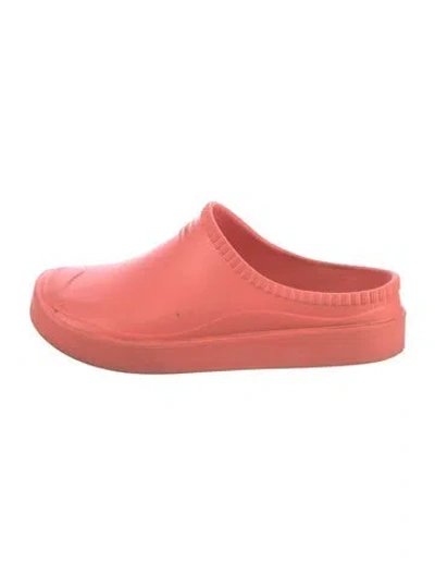Pre-owned Hunter Rubber Mules In Pink