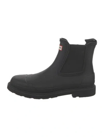 Pre-owned Hunter Rubber Rain Boots In Black