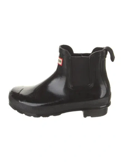 Pre-owned Hunter Rubber Rain Boots In Black