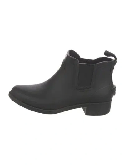 Pre-owned Hunter Rubber Rain Boots In Black