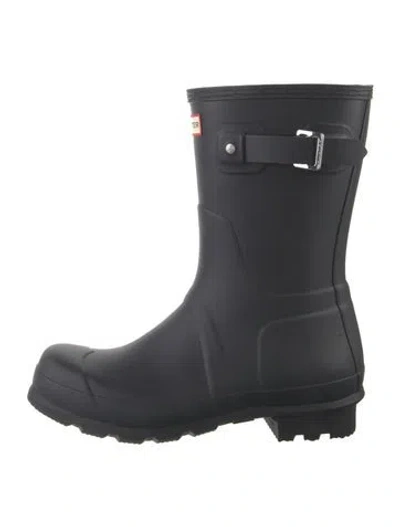 Pre-owned Hunter Rubber Rain Boots In Black