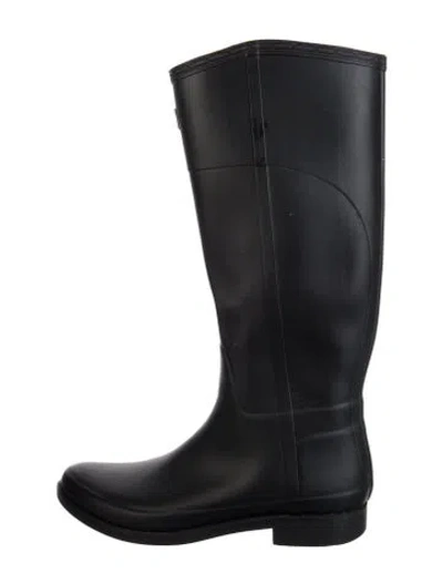 Pre-owned Hunter Rubber Rain Boots In Black