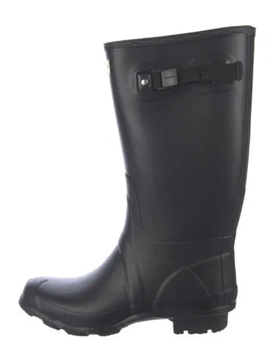 Pre-owned Hunter Rubber Rain Boots In Black