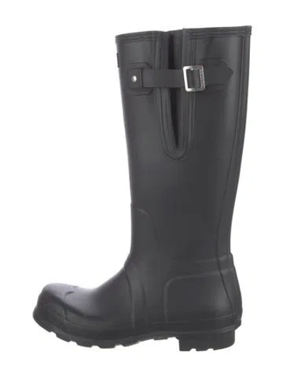 Pre-owned Hunter Rubber Rain Boots In Black